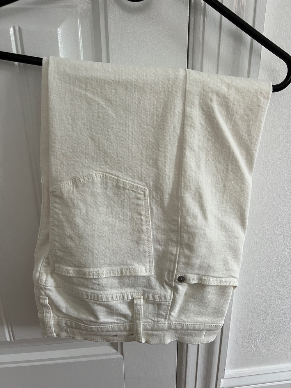 Madewell women’s white/cream wide-leg crop jeans size 25P